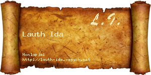 Lauth Ida névjegykártya